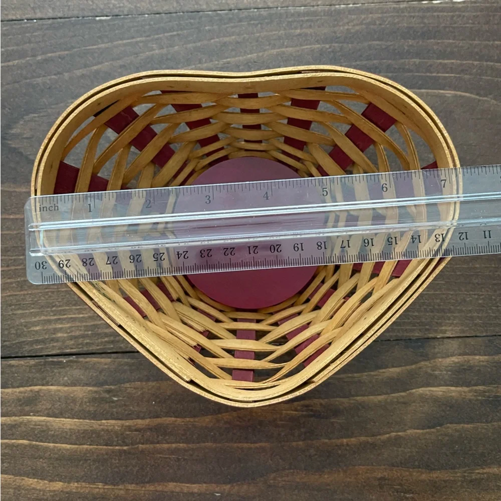 Longaberger Heart Shaped Basket with Liner